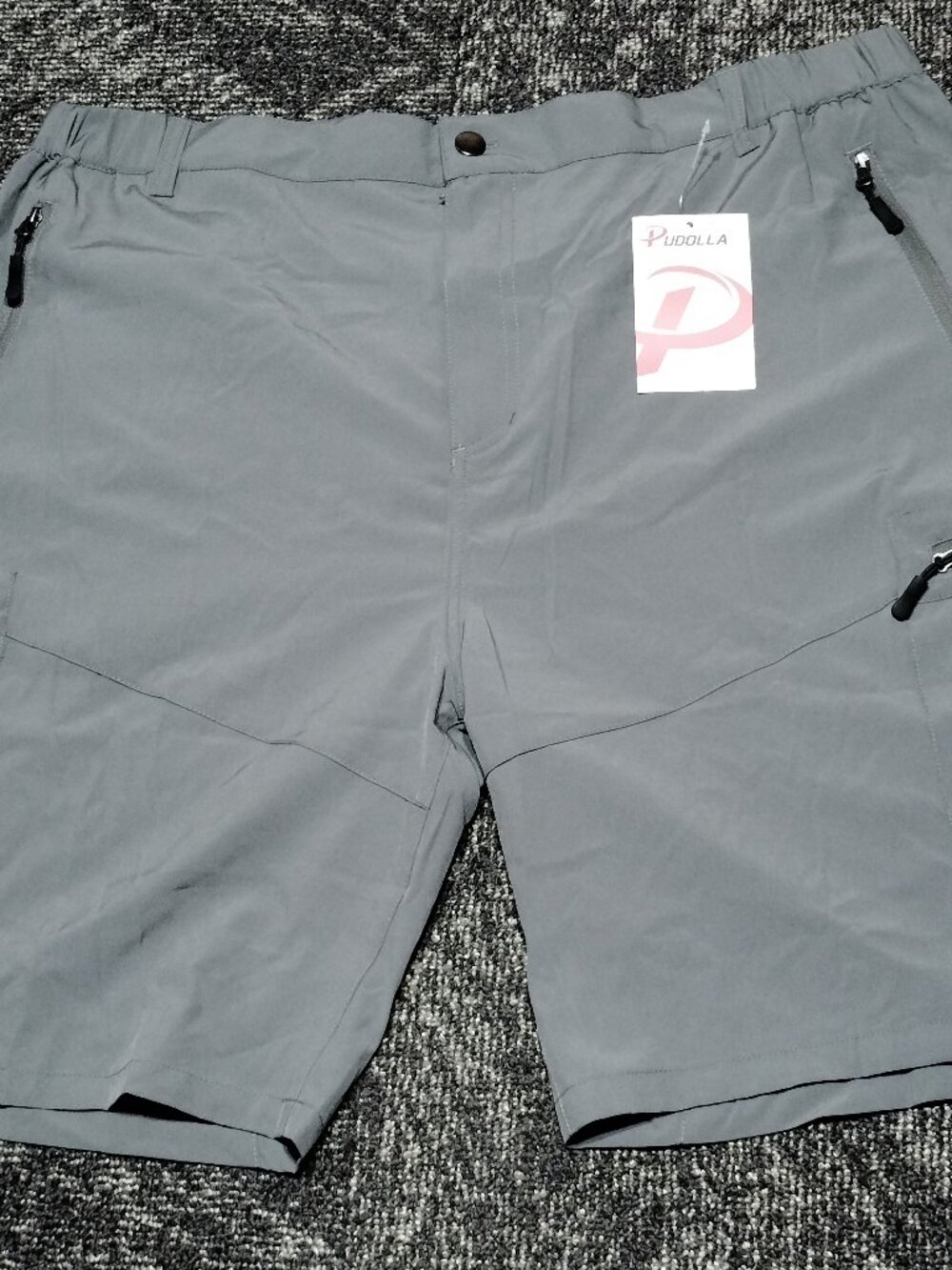 Pudolla Men's Hiking Cargo Shorts Lightweight Zipper 7" Travel Casual XXL New